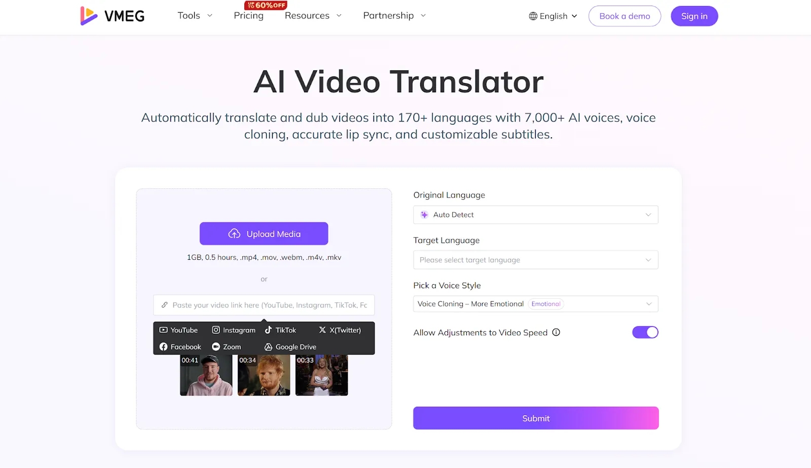 AI Video Translator - VMEG AI